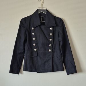 Robert Rodriguez Black Military Blazer Jacket, Size 4, Goth Grunge Classic